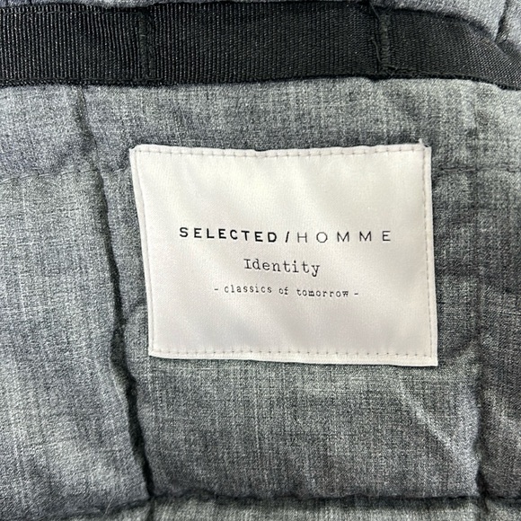 Selected Homme Identity Hooded Coat Winter Rain Heavy Jacket Blue Mens L Zip Up - Picture 5 of 16